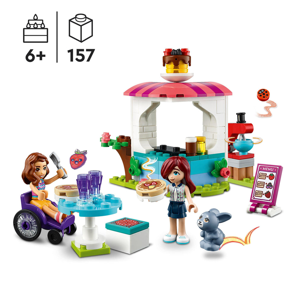 LEGO Friends Pancake Shop dolls Luna and Paisley spark storytelling and personality exploration.