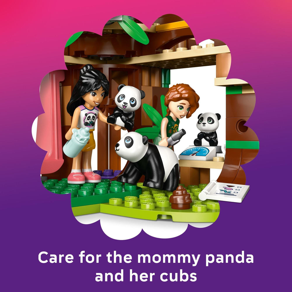 LEGO Friends Panda Sanctuary Autumn and Liann minidolls join panda care adventures