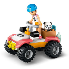 LEGO Friends Panda Sanctuary cave detail creates cozy nap spots for pandas