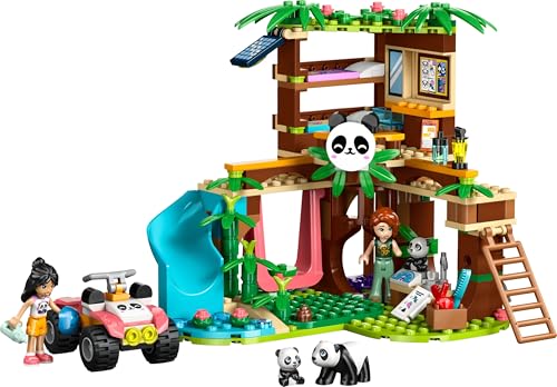 LEGO Friends Panda Sanctuary off-road vehicle carrying bamboo for action-packed play
