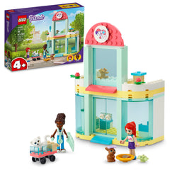 LEGO Friends Pet Clinic 41695 front view for imaginative veterinary play and storytelling.