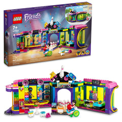 LEGO Friends Roller Disco Arcade lets kids imagine social fun with Andrea on a bright roller rink.