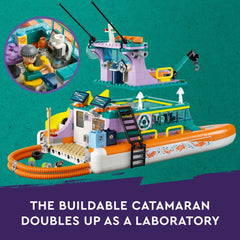 LEGO Friends Sea Rescue Boat 41734 submarine image showcases exploration and storytelling.