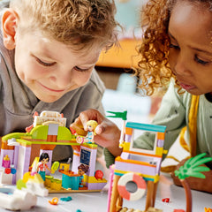 LEGO Friends Surfer Beach Fun rental store supports role-play and friendly service
