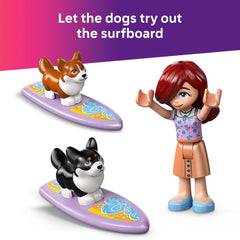 LEGO Friends Surfing Dogs and Scooter Adventure beach accessories expand pretend play possibilities