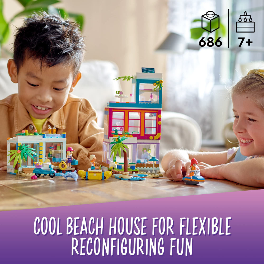 LEGO Friends Vacation Beach House 41709 bedroom scene for cozy storytelling