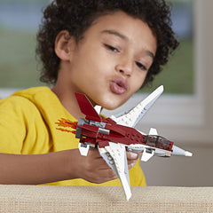 LEGO Futuristic Flyer cockpit tint offers a sleek cockpit feel during imaginative adventures.
