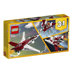 LEGO Futuristic Spaceship side view reveals modular build potential and sci-fi exploration.