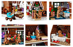 LEGO Gingerbread House holiday tree with gifts and a rocking horse centerpiece.