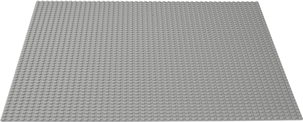 LEGO gray baseplate 10701 provides a large play surface for brick builds.