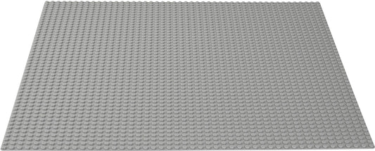LEGO gray baseplate 10701 provides a large play surface for brick builds.