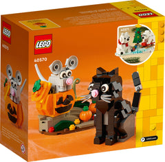 LEGO Halloween Cat & Mouse 40570 set offers a kid-friendly building experience for Halloween fun.