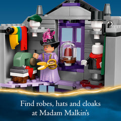 LEGO linked brick street layout of two boutiques for collection display