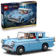 LEGO Harry Potter Enchanted Flying Ford Anglia model for display and imaginative play.