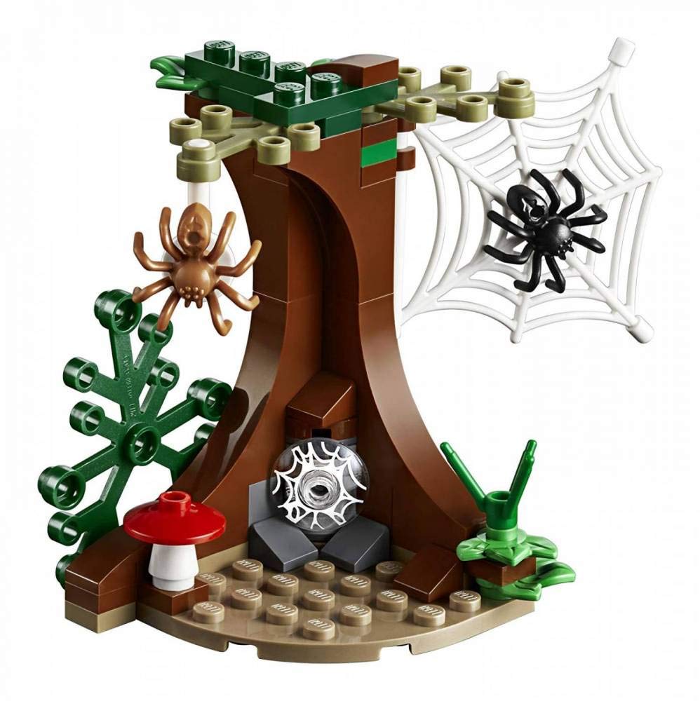 LEGO Harry Potter Forbidden Forest tree with web shooter—interactive play feature.
