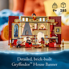 LEGO Harry Potter Gryffindor banner common room fireplace detail inspires imaginative play and display