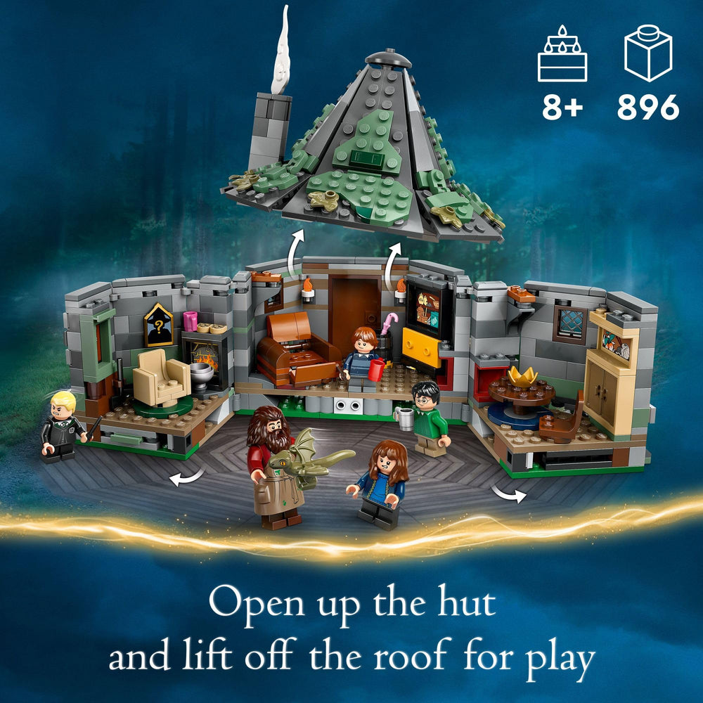 LEGO Harry Potter Hagrid's Hut dragon Norbert egg detail for magical adventures