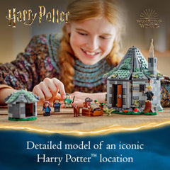 LEGO Harry Potter Hagrid's Hut interior with foldout chair for interactive storytelling