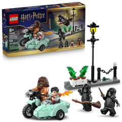 LEGO Harry Potter Hagrids flying motorcycle with Harry in the sidecar for imaginative play