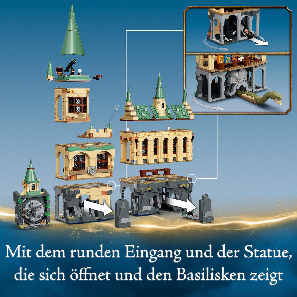 LEGO Harry Potter Hogwarts Chamber of Secrets Basilisk tail and joints for poseable play.
