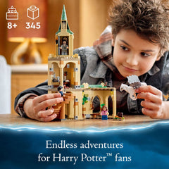 LEGO Harry Potter Firebolt image displays Harry’s racing broom for fast, adventurous builds.