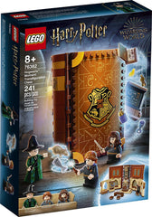 LEGO Harry Potter Hogwarts Moment Transfiguration Class open playbook for portable magic adventures.