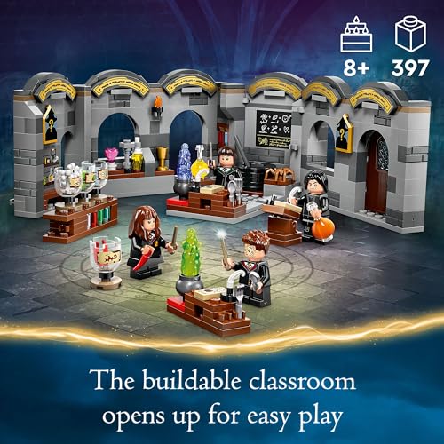 LEGO Snape minifigure with students ready for class