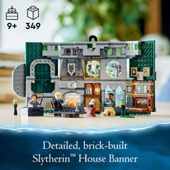 LEGO Slytherin banner interior view of the common room