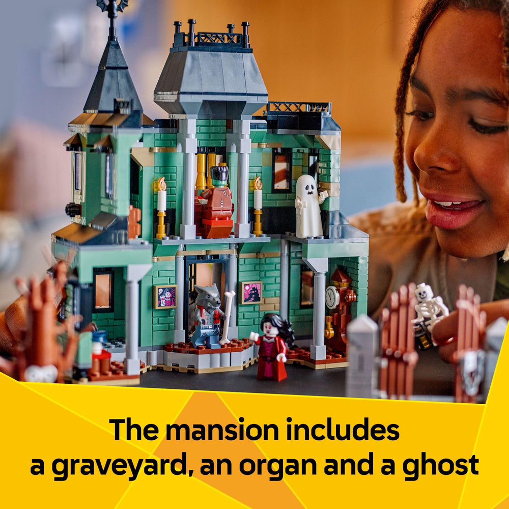 LEGO Creator 3-in-1 Haunted Mansion hidden ghost wheel reveals a surprise