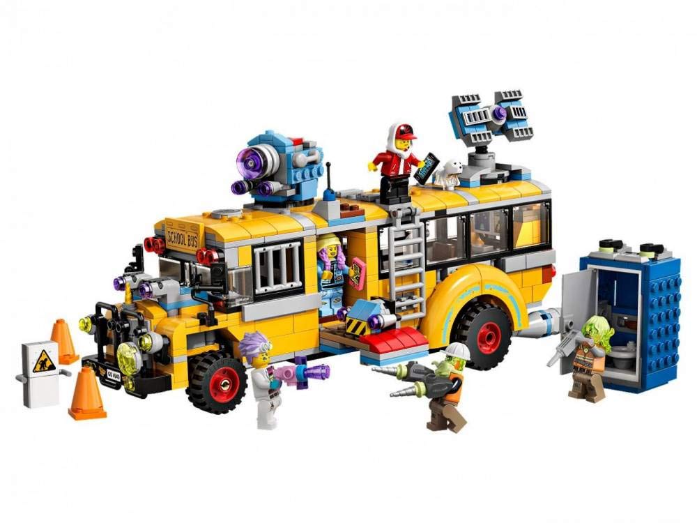 LEGO Hidden Side Paranormal Intercept Bus 3000 flip-out cannons support imaginative battles with ghosts.