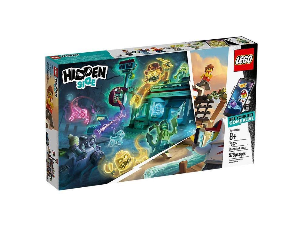 LEGO Hidden Side Shrimp Shack Attack 70422 assembly shows haunted shack setup for creative play