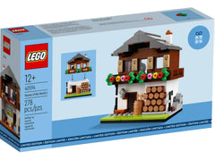 LEGO Houses of The World 3 Switzerland front view for display and collection