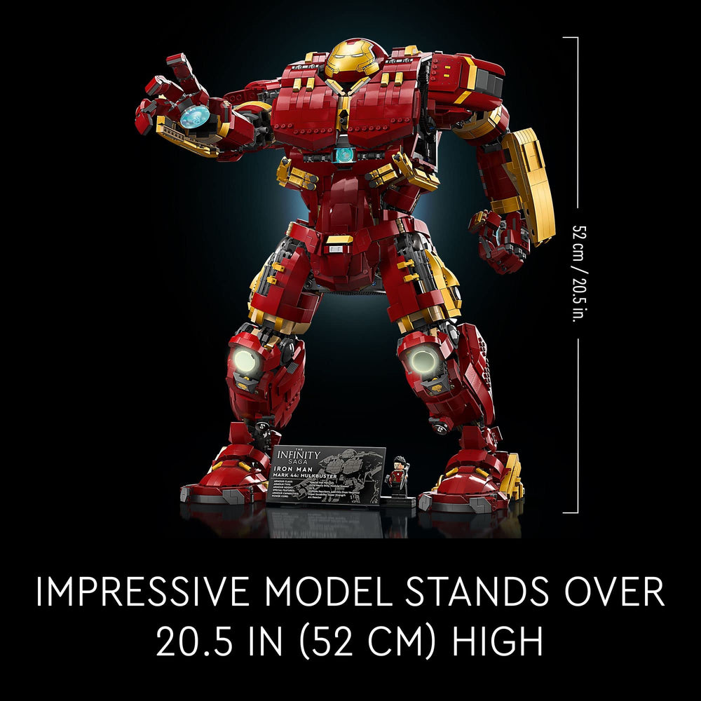 LEGO Hulkbuster 76210 cockpit detail reveals opening cockpit and interior space.