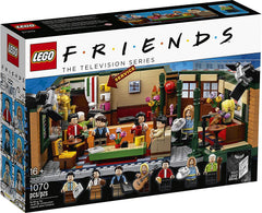 LEGO Ideas Central Perk cafe front detail for authentic Friends nostalgia and display.