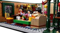 LEGO Ideas Central Perk display-ready size fits desks or shelves.