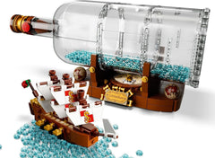 LEGO Ideas Ship in a Bottle 92177 desk display scene suitable for gifting