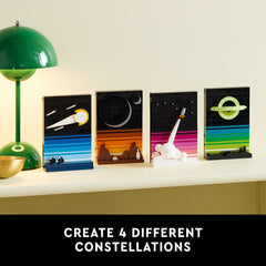 LEGO Ideas Tales of the Space Age constellations postcard for constellation-building display