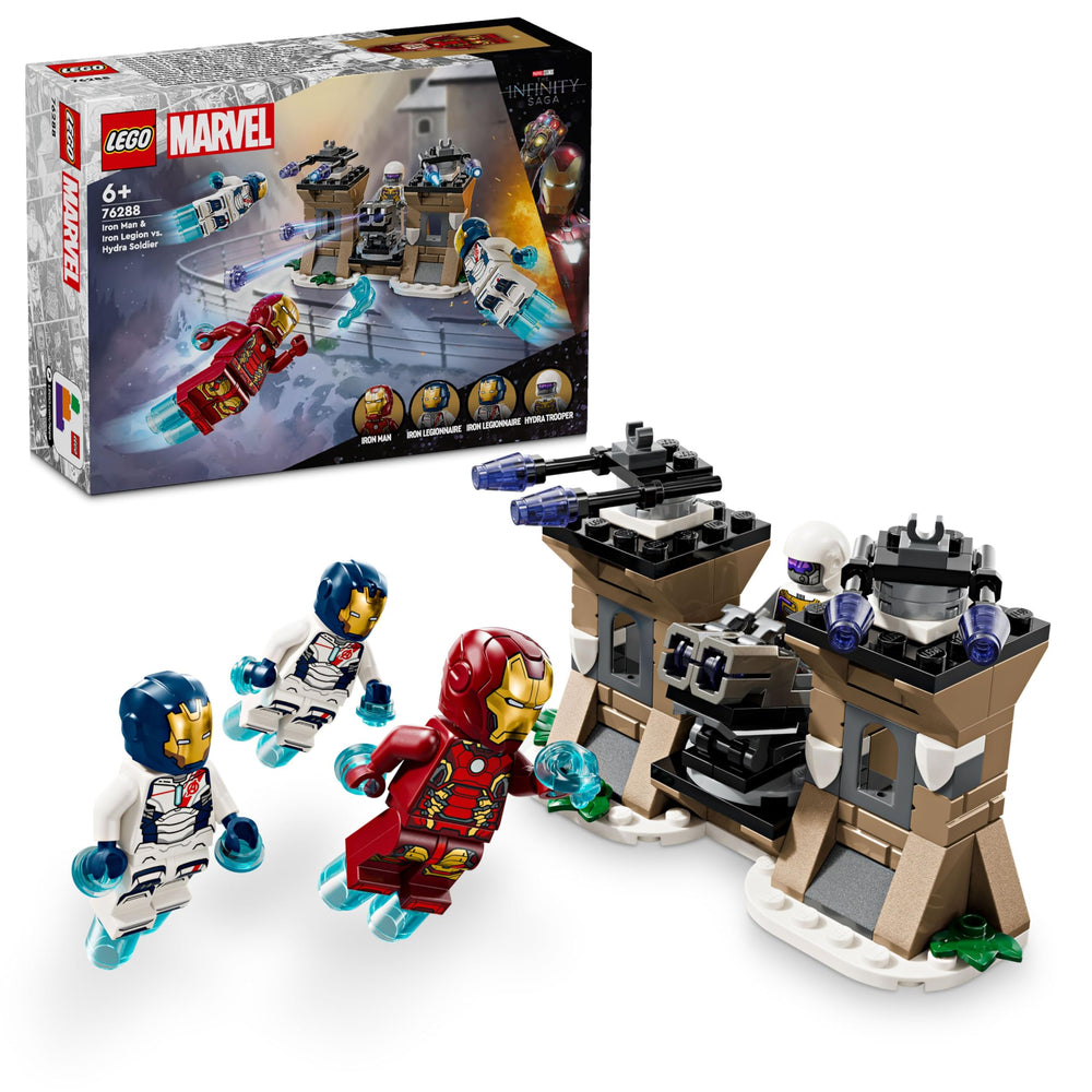 LEGO Iron Man minifigure with opening visor for imaginative play