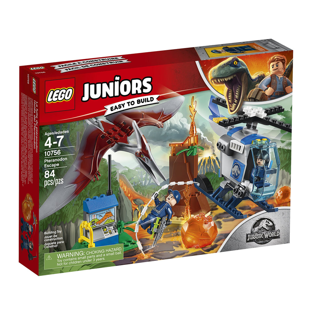 LEGO Juniors Pteranodon Escape minifigures inspire storytelling adventures.