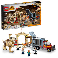 LEGO Jurassic World 76948 T-rex enclosure for dramatic breakout play.