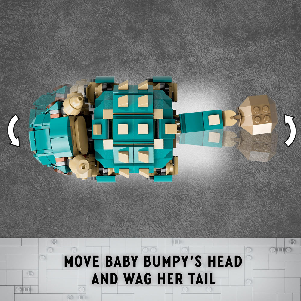 LEGO Jurassic World Baby Bumpy tail movement enables dynamic poses