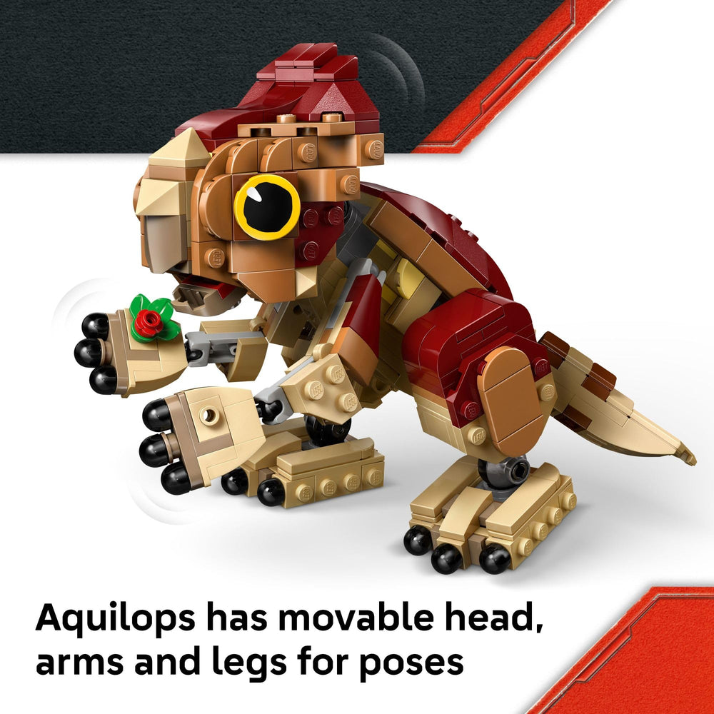 LEGO Jurassic World Dolores Aquilops jaw opens for feeding playtime