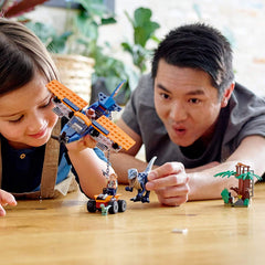 LEGO Jurassic World dinosaur nest with Delta egg encouraging nesting play.