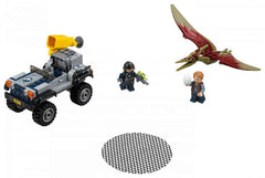 LEGO Jurassic World Pteranodon Chase tranquilizer gun detail sparks dramatic play