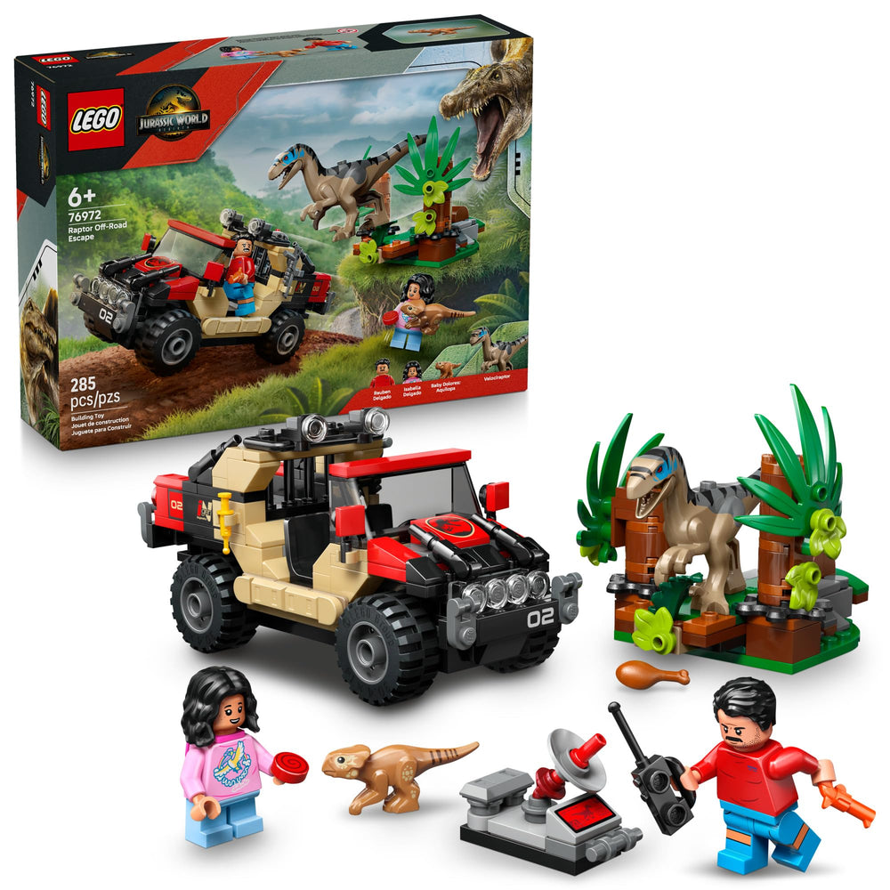 LEGO Jurassic World raptor-off-road-escape image for action-packed pretend play.