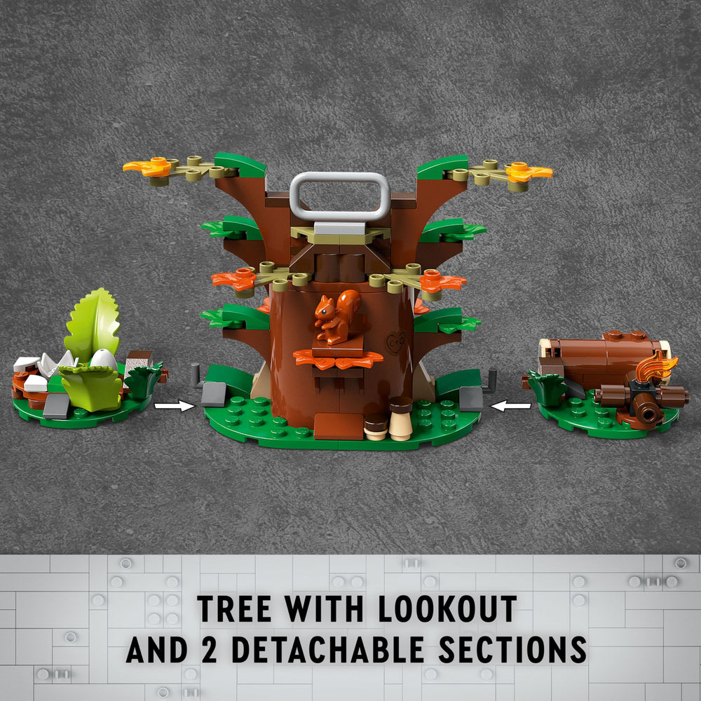 LEGO Jurassic World trailer with satellite dish enables tech-themed play scenarios.