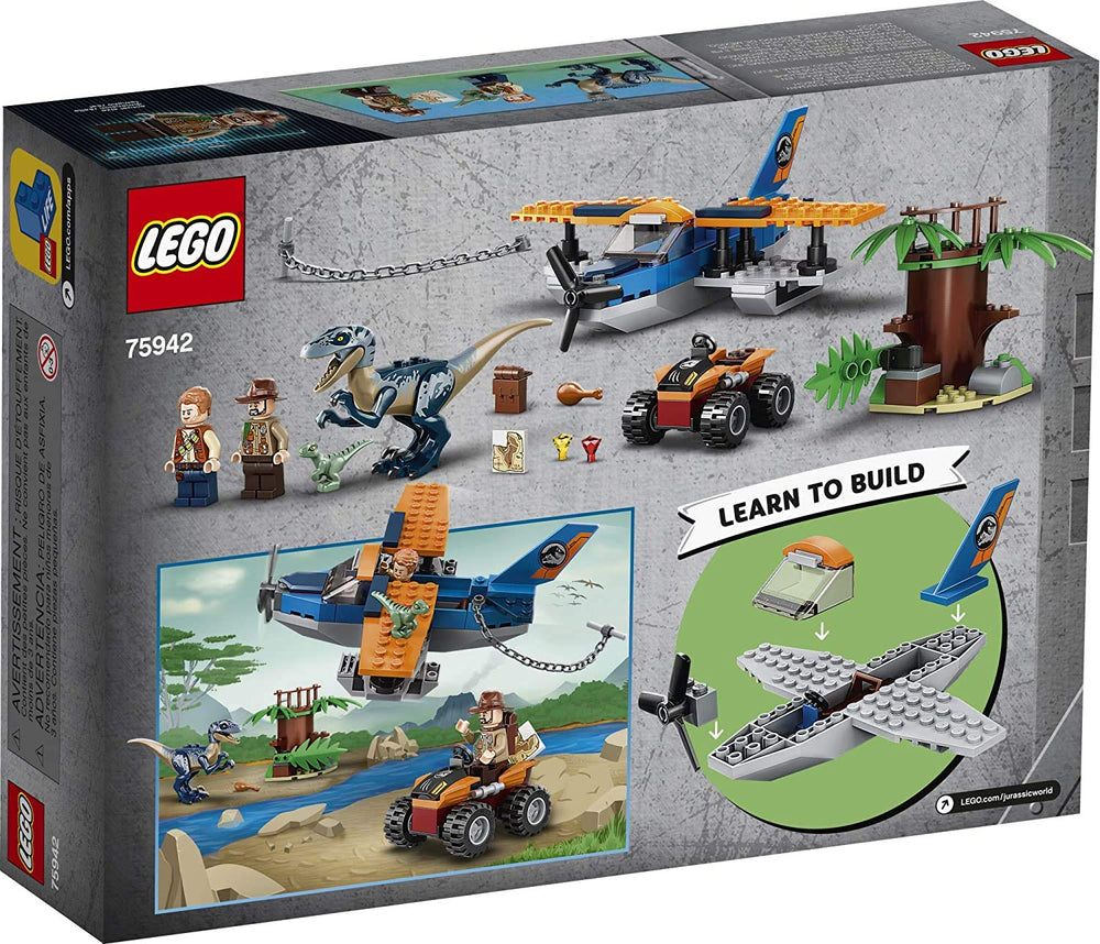 LEGO Jurassic World Velociraptor poseable figure ready for dynamic dinosaur adventures.