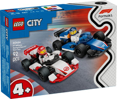 Kids create dynamic race scenes with this LEGO City set