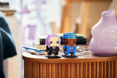 LEGO Kingsley Shacklebolt and Tonks BrickHeadz packaging art for gift-ready appeal