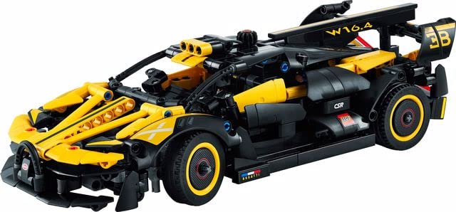 LEGO Le Bolide Bugatti doors open showcasing scissor mechanism for dramatic display.